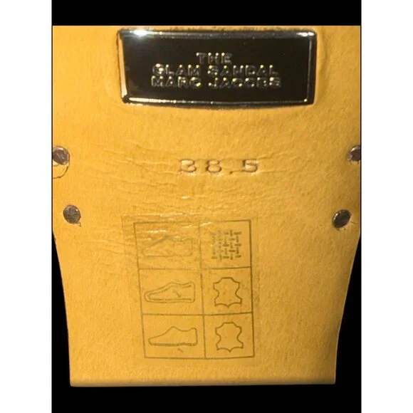 Marc Jacobs The Gram Sandal Women 8.5 Black Satin Formal Heel Platform Prom Rush - Picture 10 of 12